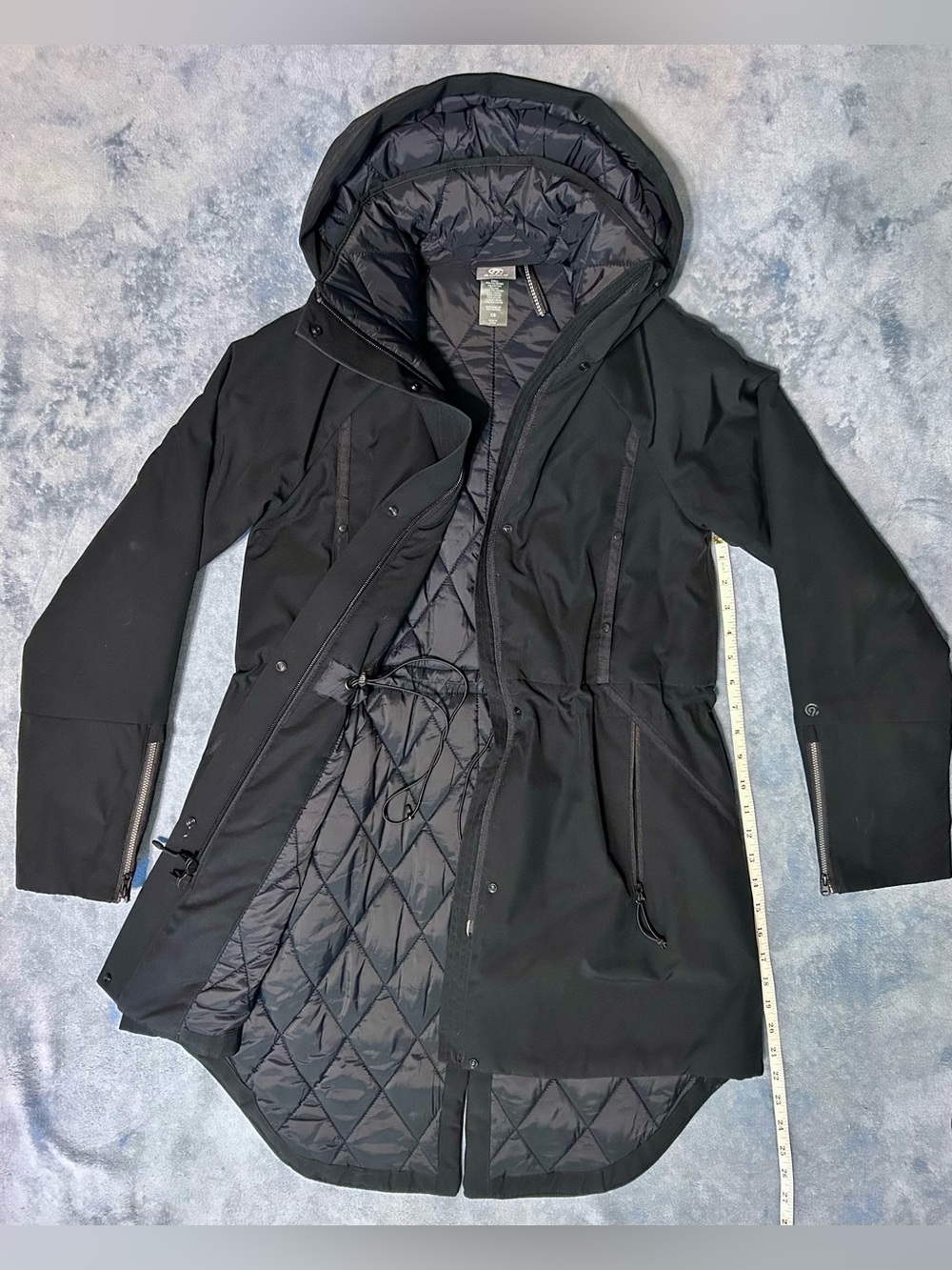 NWOT Champion Women's Black Hooded Quilted Lined Coat